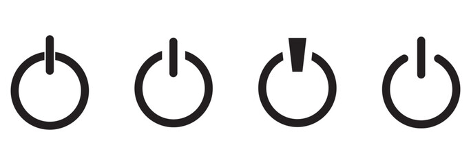 Power icon set. Power Switch Icon. Electric power.