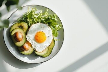 Delicious avocado and egg breakfast bowl home kitchen food photography bright natural light healthy eating concept
