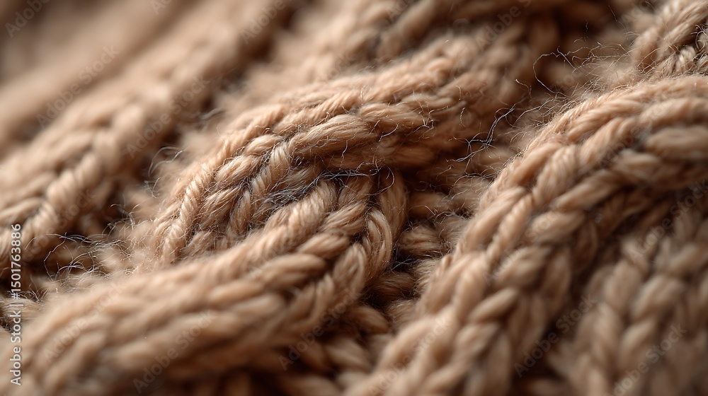 Poster the artistry of cable knit is showcased in this macro photograph of a wool sweater, revealing its in