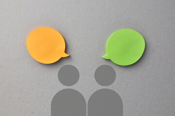 Communication between people, dialogue with questions and answers