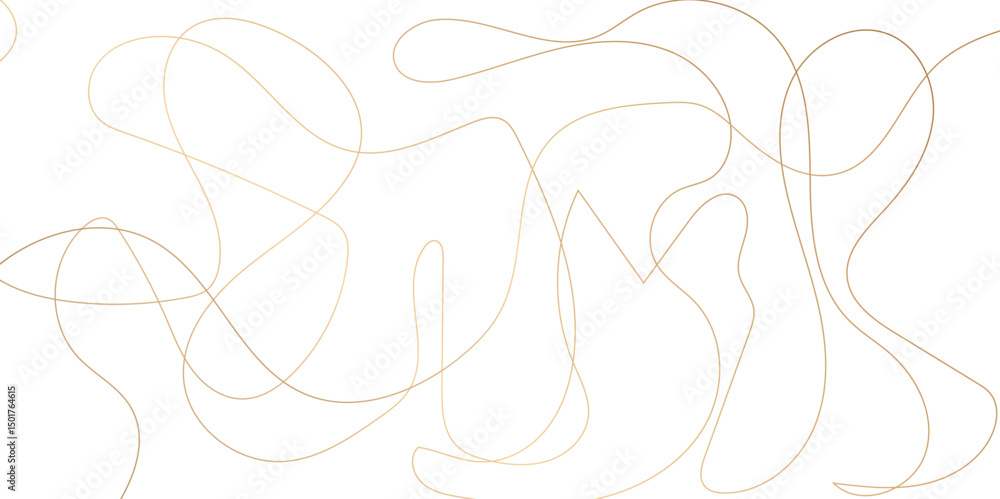 Aufkleber abstract wavy lines flowing curve golden gradient color on transparent background. abstract white ba