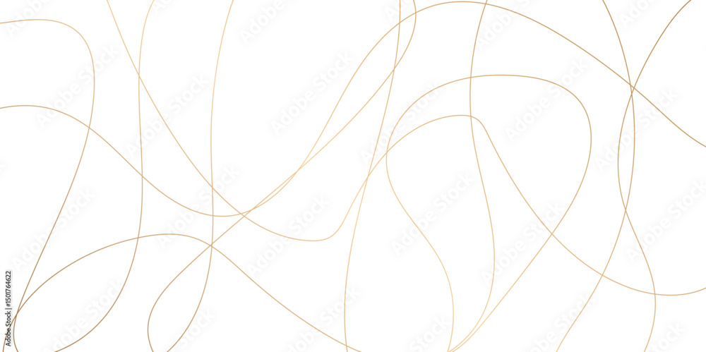 Aufkleber abstract wavy lines flowing curve golden gradient color on transparent background. abstract white ba