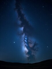 A breathtaking panoramic night sky with the Milky Way glowing brightly and an array of stars twinkling across the entire horizon.