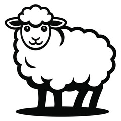 vector illustration of sheep