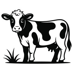 cow on a white background with clipping path