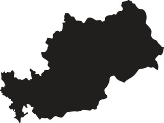 Obraz premium Austria black map silhouette vector style with white background