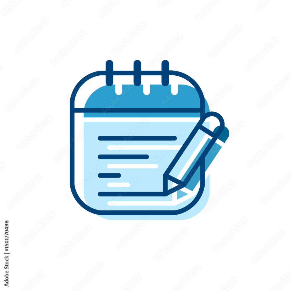 Poster notes icon vector simple design illustration/element