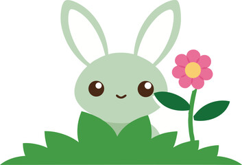 easter bunny with easter egg