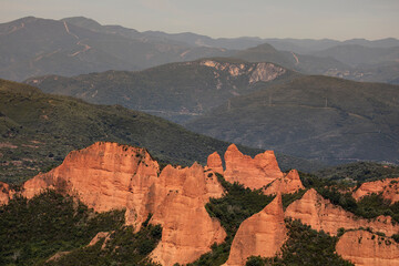 Las Medulas, a natural monument in an ancient Roman mine in El Bierzo, Castile and Leon