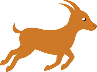 vector illustration of a goat