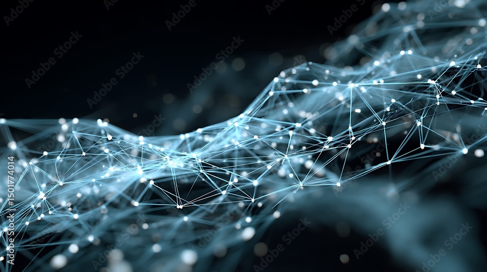 Poster big data connection technology, cityscape telecommunication and communication network concept, smart
