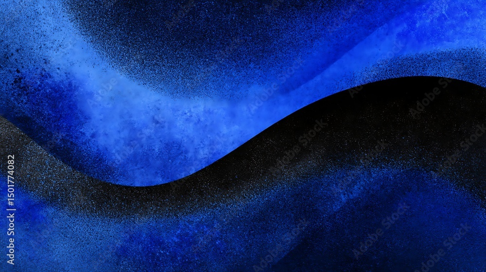 Poster black dark azure cobalt sapphire blue abstract background color gradient geometric shape wave wavy c