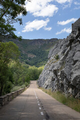 LE-315 Highway in the Vegacervera Gorges in Leon, Spain