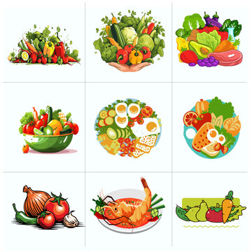 food of all catagory vector set