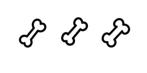 bone fragment illustration. Editable dog chew bone vector icon. Veterinarian, animal, pet care, pet shop. Part of a large icon set family. Perfect for business, web and app interfaces, presentations, 