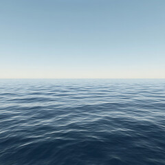 Endless sea stretches under bright fluffy sky high resolution picture