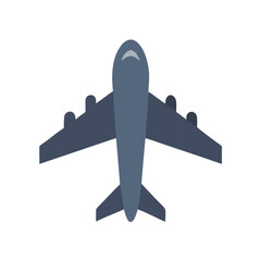 Vector illustration of an airplane flying in the sky, perfect for travel, aviation, and transportation icons