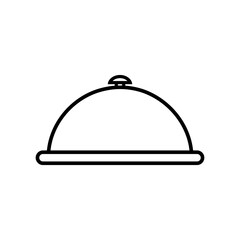 Serving Plate line icon, isolated vector illustration