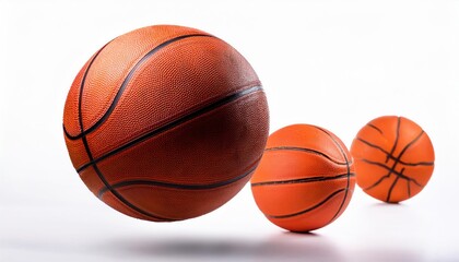 Fototapeta premium Basketball Ball Isolated on White Background – Full Depth of Field