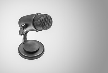 Background with a podcasting microphone