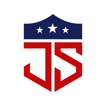 Patriotic JS Logo Design. Letter JS Patriotic American Logo Design for Political Campaign and any USA Event.
