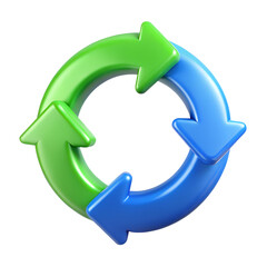 3d recycle symbol