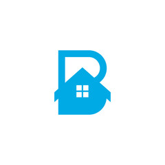 Letter B and House Logo – Initial B Logo Design Template Vector