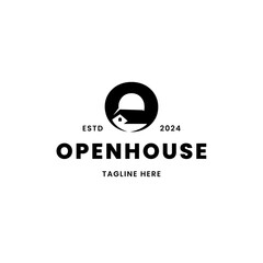 Letter O and House Logo – Initial O Logo Design Template Vector