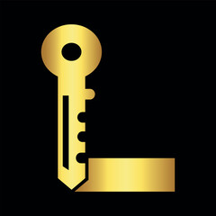 Initial Wave Logo combine with letter L vector template