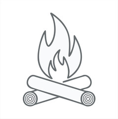Campfire icon line art design simple graphic