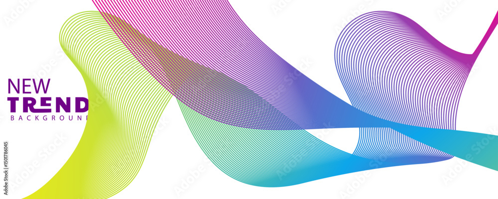 Poster abstract wave line design background, abstract, smooth, transparent, blue, wave design element. grad