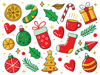 Christmas Decorations A Collection of Festive Icons