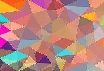 Fototapeta premium Abstract geometric background of colorful triangles forming a dynamic pattern , color, business