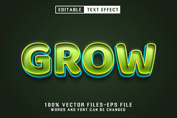Grow 3d Text - Editable Text Effect