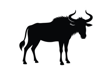 black silhouette of a deer