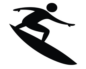 Beach surfing silhouette  Vector Illustration Design 