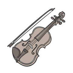 Obraz premium Vector Illustration of Musical Instrument Violin.