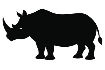 rhino on white