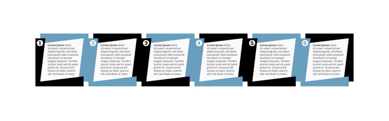 Very simply infographic design with 6 options or steps. Infographics for business concept.
