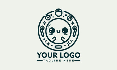 Obraz premium Cute chibi cartoon cat character with sparkling star eyes and adorable expression in kawaii illustration. Character concept 