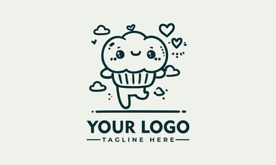 Cute chibi cartoon cat character with sparkling star eyes and adorable expression in kawaii illustration. Character concept
