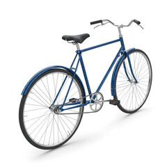 Fototapeta premium Blue Bicycle Isolated on White Background