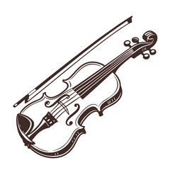 Obraz premium Violin Vector Illustration of Musical Instrument.