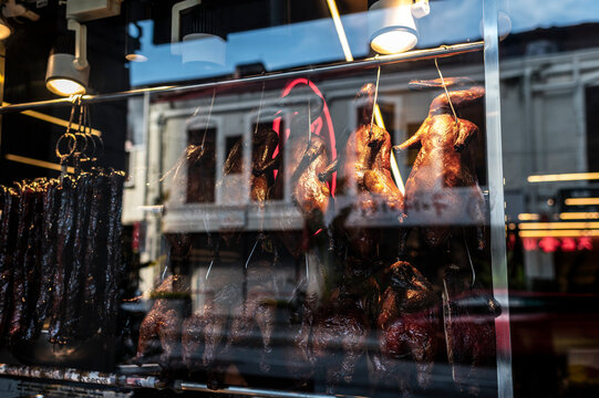 Roast duck closeup in Chinatown Kuala Lumpur