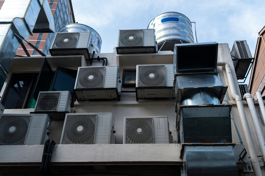 Air conditioning units in Chinatown Kuala Lumpur