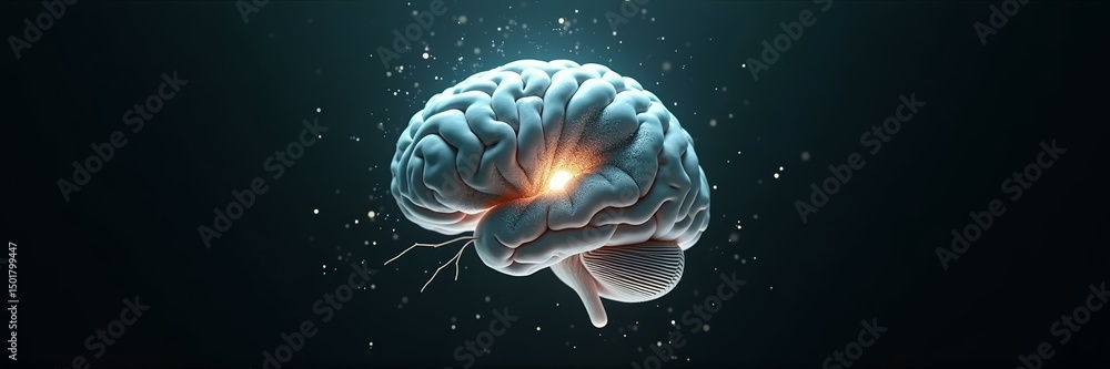 Poster homepage mockup background for neural protection tools – fractured artificial intelligence core leak