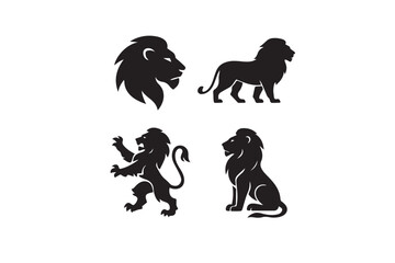 lion silhouette vector