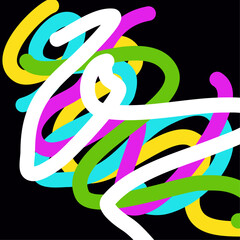 Modern Abstract Squiggle – Bold Line Art Vector