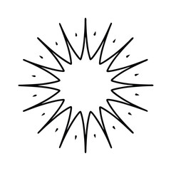 Obraz premium sunburst sparkle ray elements hand drawn