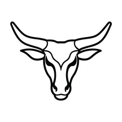 texas longhorns logo vector animal head silhouette logo